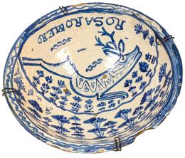 455 - GRAN PLATO HONDO EN CERAMICA ARAGONESA S.XIX