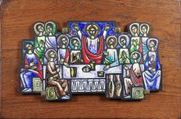 952 - SANTA CENA EN ESMALTE DE LOS AÑOS 70