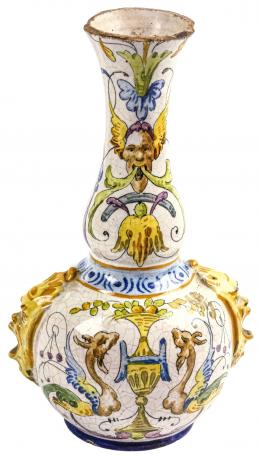 458 - JARRÓN DE CERÁMICA FRANCESA DEL S.XIX
