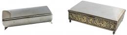 862 - CAJA JOYERO Y CAJA TABAQUERA DE MEDIADOS DEL S.XX