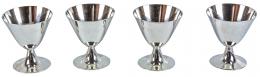 836 - CUATRO COPAS EN METAL "CHRISTOFFLE"