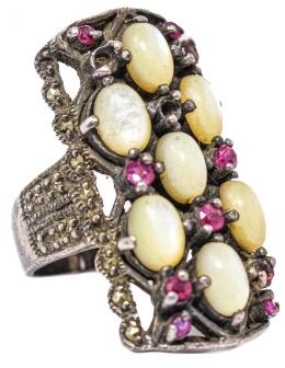 73 - ANILLO DE PLATA CON MADREPERLA