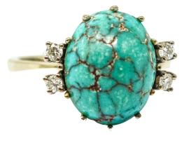 69 - ANILLO CON TURQUESA AÑOS 60