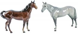 457 - DOS CABALLOS DE LA MANUFACTURA BESWICH