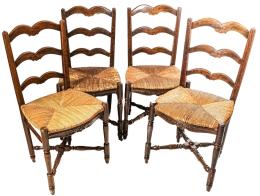 332 - CUATRO SILLAS RUSTICAS S.XIX