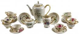 487 - JUEGO DE CAFÉ EN PORCELANA LIMOGES 