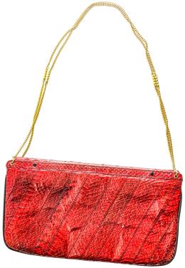 739 - BOLSO EN PIEL DE SERPIENTE DE LOS AÑOS 60