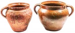 458 - DOS CAZUELAS EN TERRACOTA DE HUESCA DEL PRIMER TERCIO S.XX