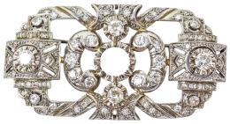 82 - BROCHE CON DIAMANTES DE PPS. DEL S.XX