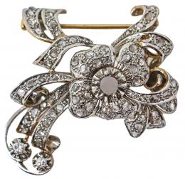 81 - BROCHE CON DIAMANTES DE LOS AÑOS 40