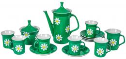 392 - JUEGO DE CAFÉ EN PORCELANA DE LOS AÑOS 60