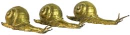 963 - TRES CARACOLES DE BRONCE DE MEDIADOS DEL S.XX
