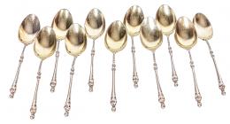 701 - ONCE CUCHARITAS DE PLATA FRANCESA CIRCA 1900