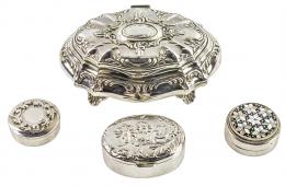 690 - LOTE DE CUATRO CAJITAS DE PLATA