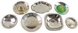 688 - LOTE DE  SIETE PLATITOS DE PLATA