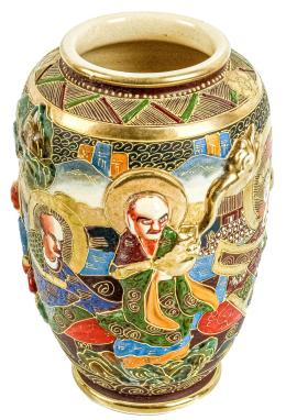 436 - JARRÓN DE PORCELANA SATSUMA DEL PRIMER TERCIO DEL S.XX