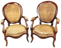 354 - PAREJA DE SILLONES ISABELINOS