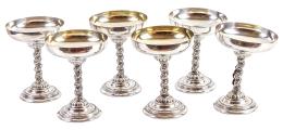 718 - SEIS COPAS DE PLATA DE MEDIADOS DE SIGLO XX