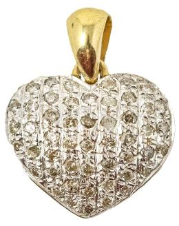 117 - COLGANTE CORAZÓN CON BRILLANTES