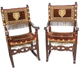 353 - PAREJA DE SILLONES FRAILEROS DEL CIRCA 1800