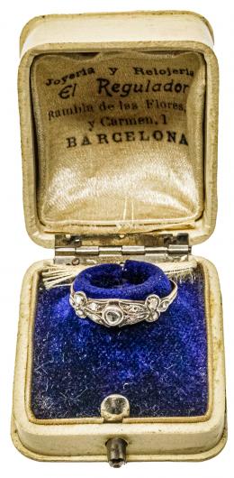 197 - SORTIJA CON DIAMANTES DEL S.XIX