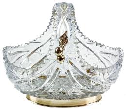 24  -  CENTRO DE MESA EN CRISTAL DE MEDIADOS DEL S.XX