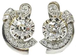 129 - PENDIENTES ART DECO CON DIAMANTES, 1925