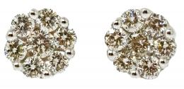 236 - PENDIENTES ROSETÓN CON BRILLANTES