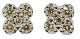 242 - PENDIENTES ROSETONES CON BRILLANTES