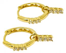 213 - PENDIENTES CRIOLLAS CON BRILANTES