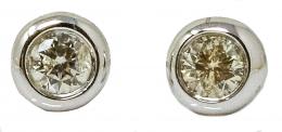 244 - PENDIENTES SOLITARIOS CON BRILLANTES