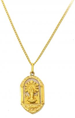 88 - CADENA CON MEDALLA DE MEDIADOS S.XX