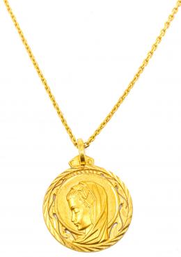 87 - CADENA CON MEDALLA DE MEDIADOS S.XX