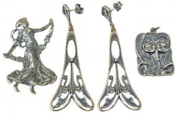 183 - LOTE DE JOYAS DE ESTILO MODERNISTA