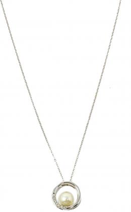 106 - COLGANTE CON PERLA Y BRILLANTES
