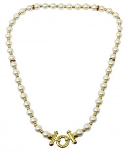 100 - COLLAR DE PERLAS Y RUBÍES AÑOS 90