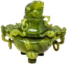 471 - POTICHE EN JADE DE MEDIADOS DEL S.XX