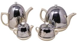 504 - SERVICIO DE TÉ Y CAFÉ EN LOZA Y METAL DEL PRIMER TERCIO S.XX