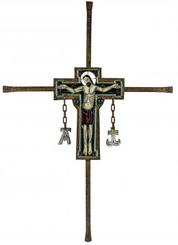 859 - CRISTO ESMALTADO DE LOS AÑOS 70