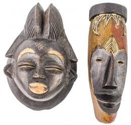 414 - DOS MÁSCARAS AFRICANAS DEL ÚLTIMO CUARTO DE S. XX