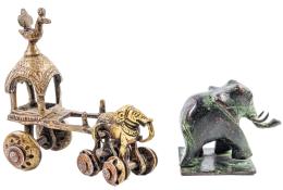 428 - FIGURA DE BRONCE Y SELLO ORIENTALES