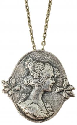 92 - COLGANTE  CON CADENA ESTILO MODERNISTA