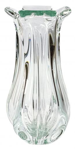 40 - JARRÓN FLORERO EN CRISTAL DE DISEÑO DEL ÚLTIMO CUARTO S.XX