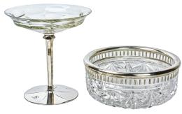 18 - CENTRO Y COPA DE CRISTAL DEL PRIMER TERCIO DE S. XX