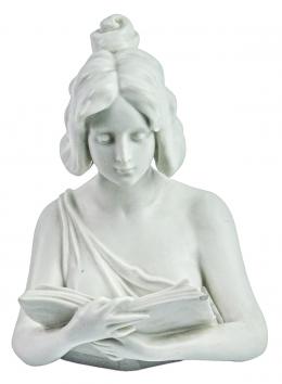 523 - FIGURA EN PORCELANA ESMALTADA EN BLANCO 
