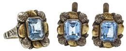 165 - PENDIENTES Y ANILLO AÑOS 30-40