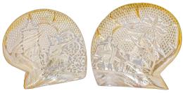 396 - PAREJA DE CONCHAS DECORATIVAS DEL ÚLTIMO CUARTO DEL S.XX