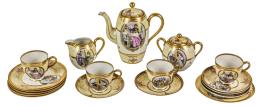 460 - JUEGO DE CAFÉ DE PORCELANA VIENESA