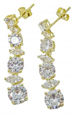 226 - PENDIENTES LARGOS CON CIRCONITAS