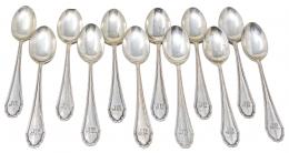 641 - 12 CUCHARITAS DE PLATA DEL PRIMER TERCIO DEL S.XX